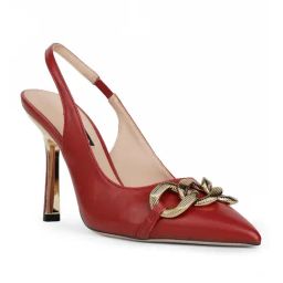 Nine West Women's Red Sling Back Stilettos-image-17