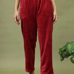TAG 7 Maroon Wool Regular Lounge Pant-picture-18