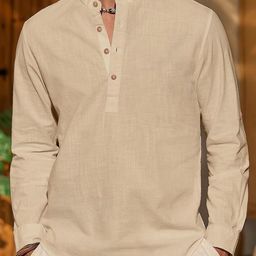 Vida Loca Band Collar Cotton Straight Kurta-image-62