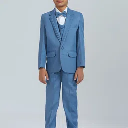 YK Boys Self-Designed Single-Breasted Five Piece Party Suit-16