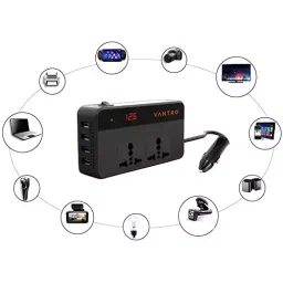 Vantro POW200 Black AC Port with Digital Display image 4