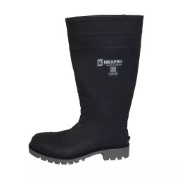 HEAPRO Steel Toe Safety Gum Boots Full PVC Black Size UK10 (Pack of 20 Pair)-image-26