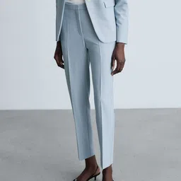 MANGO Women Straight Fit Formal Trousers-picture-37