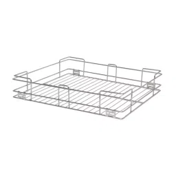 Everwin Gold Series Plain Basket Stainless Steel 17x18x4 inch with 4 mm Wire, Silver-image-62