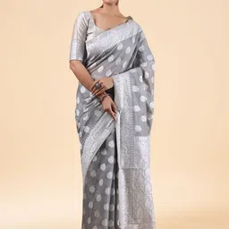 House of Pataudi Women Woven Design Banarasi Saree-picture-54