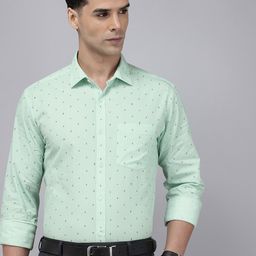 Park Avenue Slim Fit Printed Pure Cotton Formal Shirt-image-51