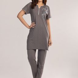 Duchess Women Geometric Printed Night suit-image-89