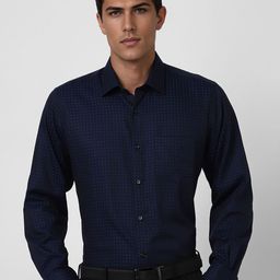 Van Heusen Men Regular Fit Spread Collar Floral Printed Cotton Formal Shirt-image-61