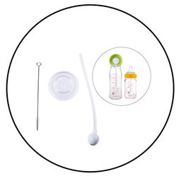 Safe-O-Kid Straw With Accessories Helpful For Kids In Drinking Home Essential - White-image-60