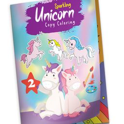Sparkling Unicorn Copy Colouring Book 2 - English-2