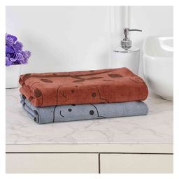 JARS Collections 100% Microfiber Very Soft Cartoon Animal Print Baby Bath Towel Pack of 2 -Multicolor-image-36