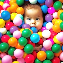 EEVOVEE 24 pcs Kids Plastic Pool Balls Non Toxic Safe & Soft Balls Pit Balls for kids 7 cm - Multi Color-13