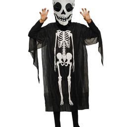 Itsmycostume Halloween Theme Full Sleeves Skeleton Witch Costume Set - Black-image-70