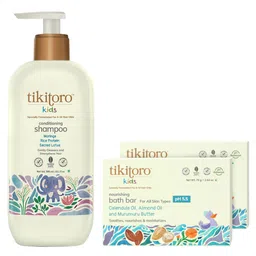 Tikitoro Kids Shampoo with Bath Bar Combo Pack of 2 (300 ml x 1 and 75g x 2)-picture-43