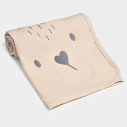 Mi Arcus Premium Knitted Koala Face Embroidered Ultra-Soft Blanket - Beige-picture-11