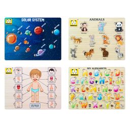 mindmaker Mindmaker- Wooden Puzzle Without Knobs Educational and Learning Toy for Kids (Set of 4 Puzzles)(Color May Vary) image 2