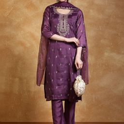 Varanga Women Floral Embroidered Kurta with Trousers & Dupatta-54