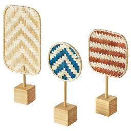 ikea kalkkärr Decoration set of 3, bamboo/pine-picture-38