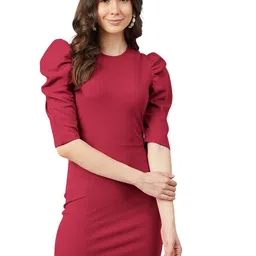 SP DESIGNS Puff Sleeve Bodycon Mini Dress-image-99