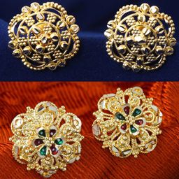 DIVASTRI Set Of 2 Gold-Plated Circular Studs-18