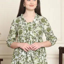 Frempy Floral Organic Cotton Empire Top-picture-11