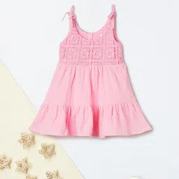 max H Girls Solid A-Line Sleeveless Knee Length Dress-image-30