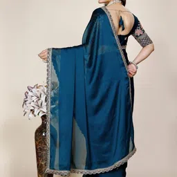 ANJANI TEXTILE Embellished Sequinned Tissue Heavy Work Saree-picture-14