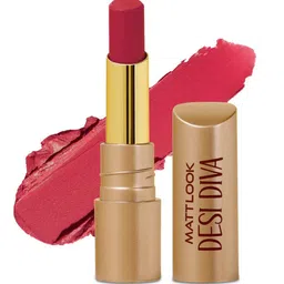 MATTLOOK Desi Diva HD Matte Lipstick Enriched With Hyaluronic Acid- 3.8g- Irani Beauty-06-25