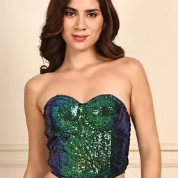 PrettyCat Women Green Bra-50