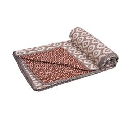 Anadhika Brown Floral AC Room Double Bed Dohar-image-99
