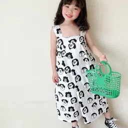 LULU & SKY Girls Printed Basic Jumpsuit-25
