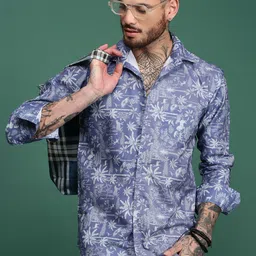 Sangria Printed Shirt Collar Casual Shirt-image-21