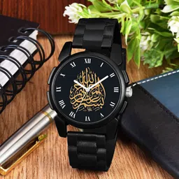 CSAMON Men Printed Dial & Straps Analogue Watch J16BLK Islamic ROM02 CD_SH-14