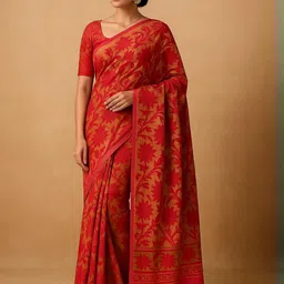 Silakaari Pink Cotton Blend Sarees-picture-28