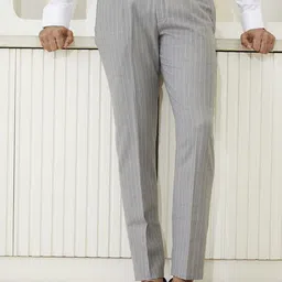 MR BUTTON Men Striped Tailored Trousers-image-40