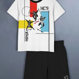 HELLCAT Girls Printed T-shirt with Shorts-image-82