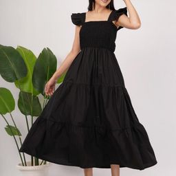 Deshi Girl Flared Sleeve Fit & Flare Maxi Dress-image-59