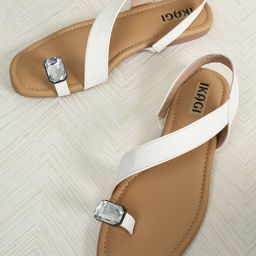 IKAGI Women Open Toe Flats-19