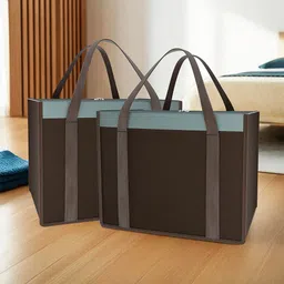 Kuber Industries Brown Set of 2 Water Resistant Multi-Utility Organisers-43