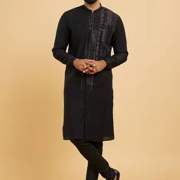 Twamev Men Embroidered Regular Thread Work Kurta with Churidar-image-39