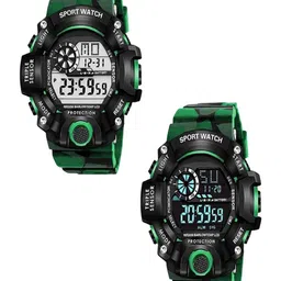 Hala Set Of 2 Men Digital Watch Green-G90-5-13
