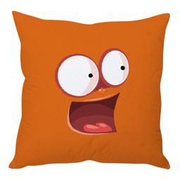 Stybuzz Eyes And Mouth Cushion Cover - Orange-17