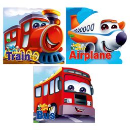 Sawan Train Airplane & Bus Board Book Set of 3 - English-16