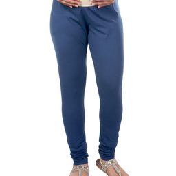 Kriti Knit Churidar With Tummy Hug - Navy-image-4