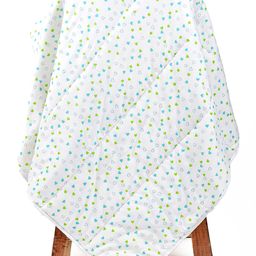 Mom's Home Organic Cotton  Baby Quilt Heart Print - Green White-image-25