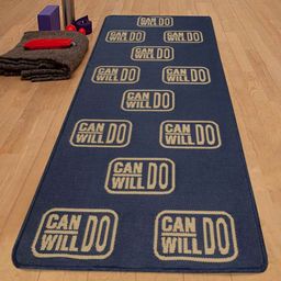 Saral Home Hand Woven Washable Yoga Mat - Navy Blue-22