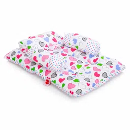 VParents Daisy Baby 4 Piece Bedding Set with Pillow and Bolsters - Pink-picture-18