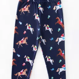 Kookie Kids Full Length Printed Leggings - Navy Blue-picture-9