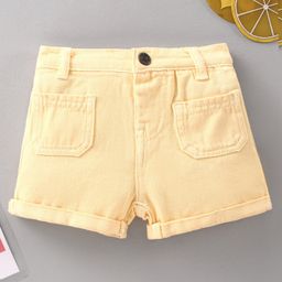 Fox Baby Denim Shorts - Light Yellow-image-37