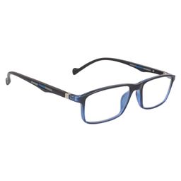 Optify Blue Light Blocking Zero Power Glasses Rectangle Shape - Black Blue-2